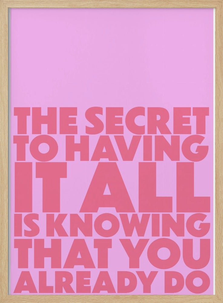 the secret - Stretched Canvas, Poster or Fine Art Print - I Heart Wall Art - Poster Print, Canvas Print or Framed Art Print