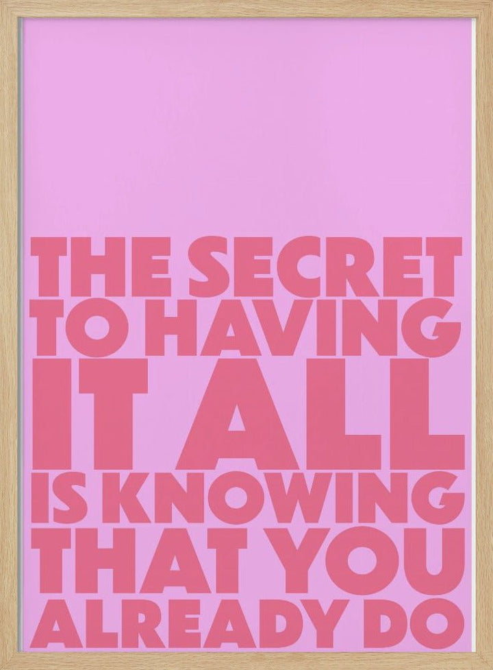 the secret - Stretched Canvas, Poster or Fine Art Print - I Heart Wall Art - Poster Print, Canvas Print or Framed Art Print