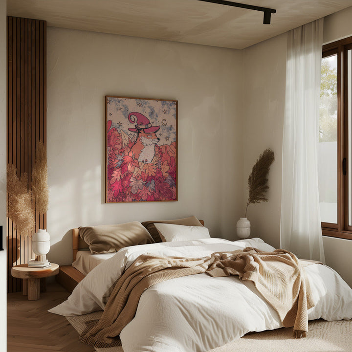 The Sorceresses Fox - Stretched Canvas, Poster or Fine Art Print I Heart Wall Art