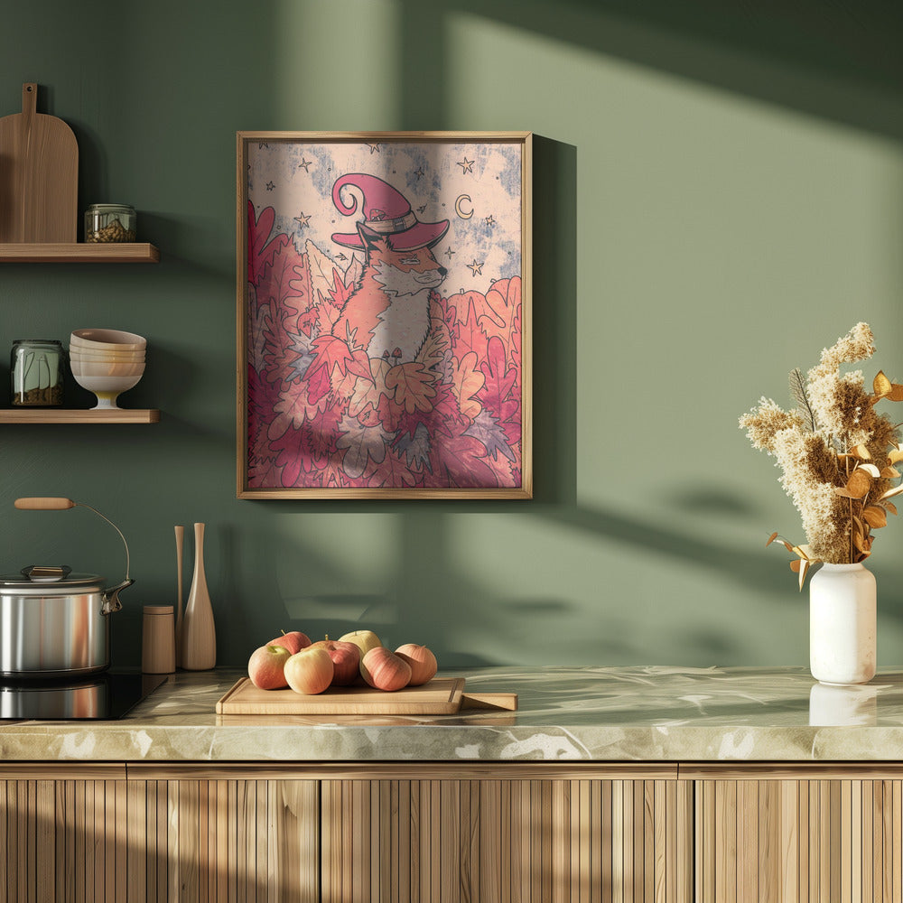 The Sorceresses Fox - Stretched Canvas, Poster or Fine Art Print I Heart Wall Art
