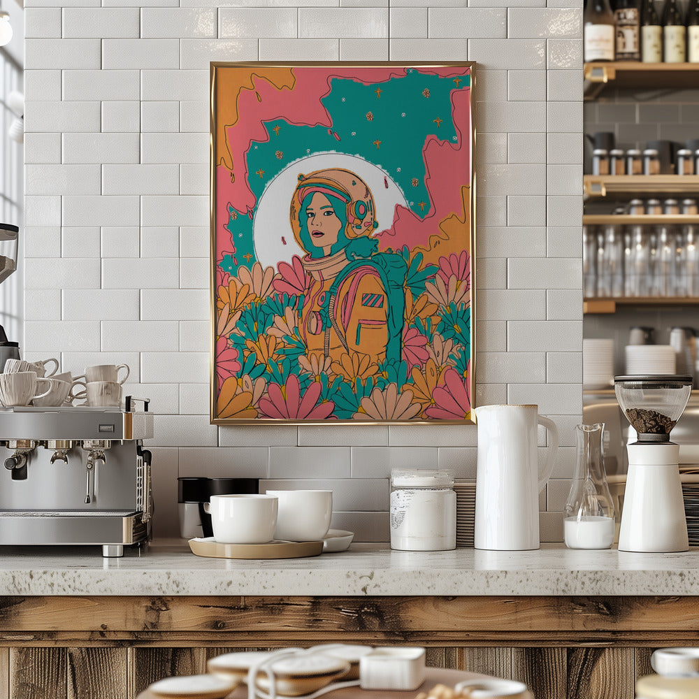 The Spring Astronaut - Stretched Canvas, Poster or Fine Art Print I Heart Wall Art