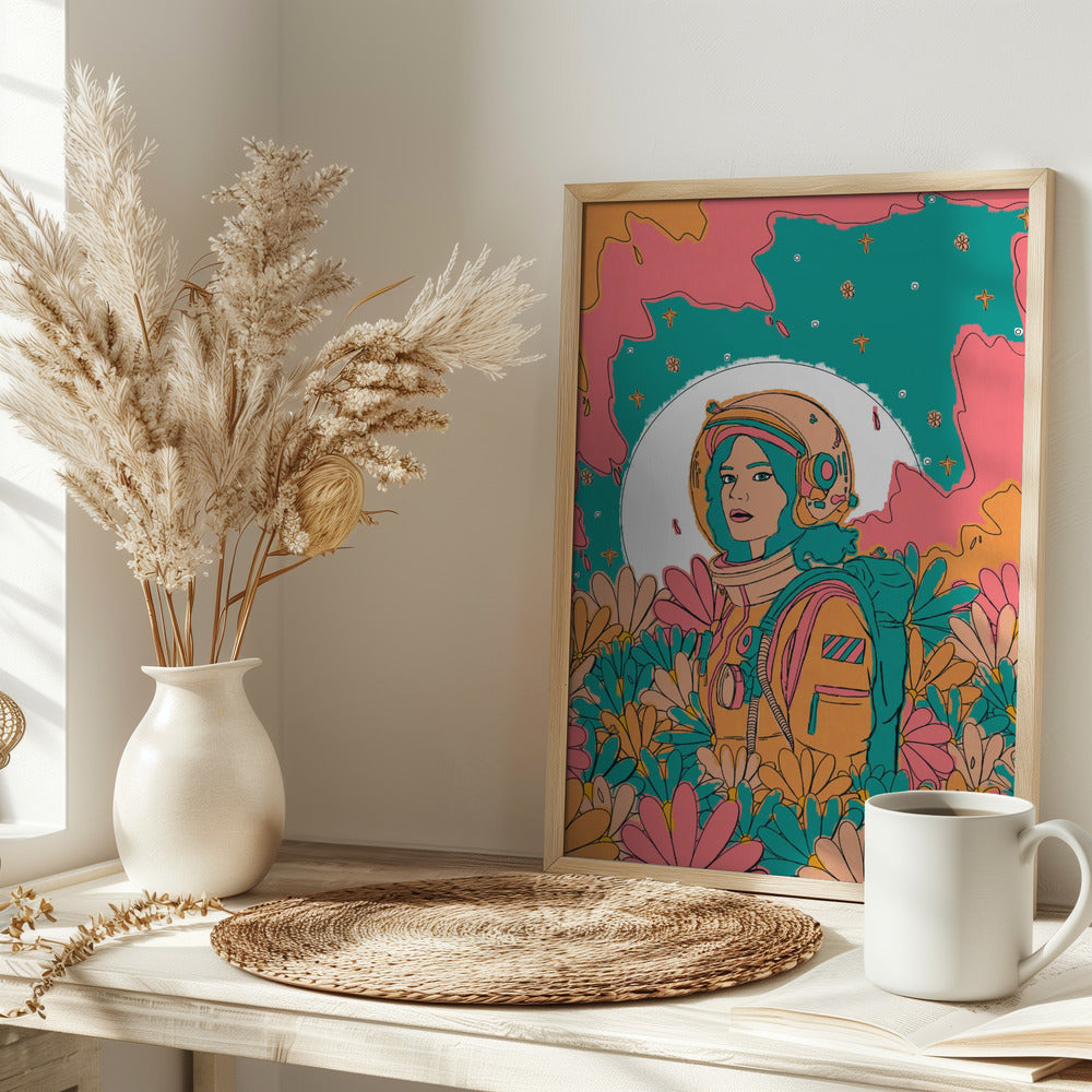 The Spring Astronaut - Stretched Canvas, Poster or Fine Art Print I Heart Wall Art