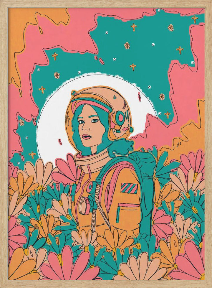 The Spring Astronaut - Stretched Canvas, Poster or Fine Art Print I Heart Wall Art