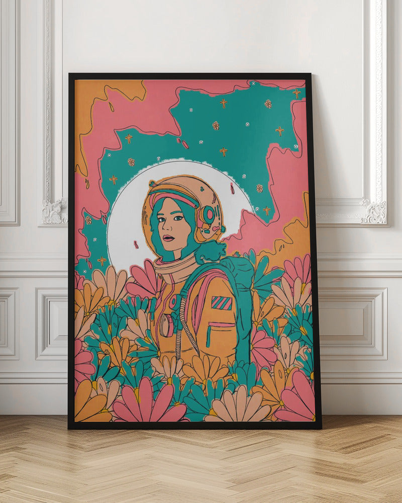 The Spring Astronaut - Stretched Canvas, Poster or Fine Art Print I Heart Wall Art