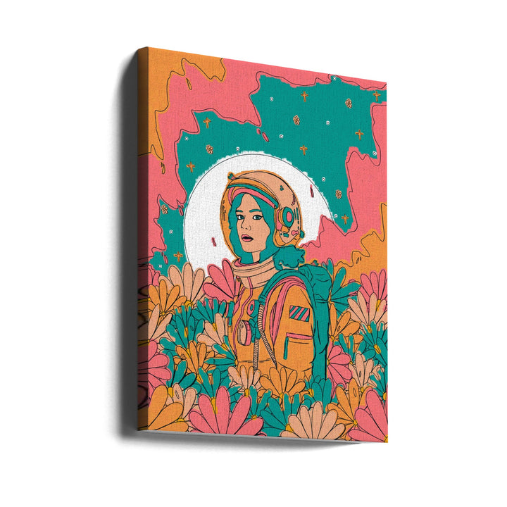 The Spring Astronaut - Stretched Canvas, Poster or Fine Art Print I Heart Wall Art