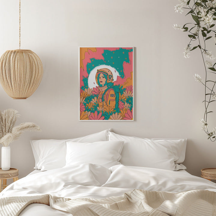 The Spring Astronaut - Stretched Canvas, Poster or Fine Art Print I Heart Wall Art