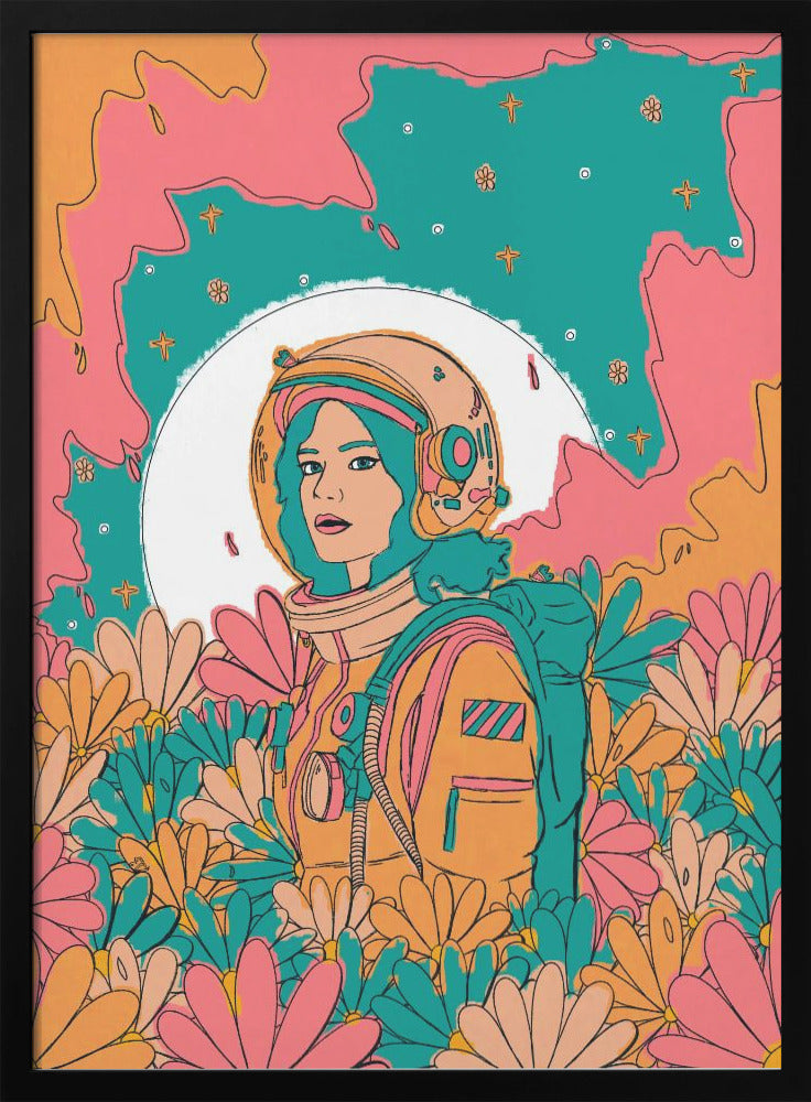 The Spring Astronaut - Stretched Canvas, Poster or Fine Art Print I Heart Wall Art