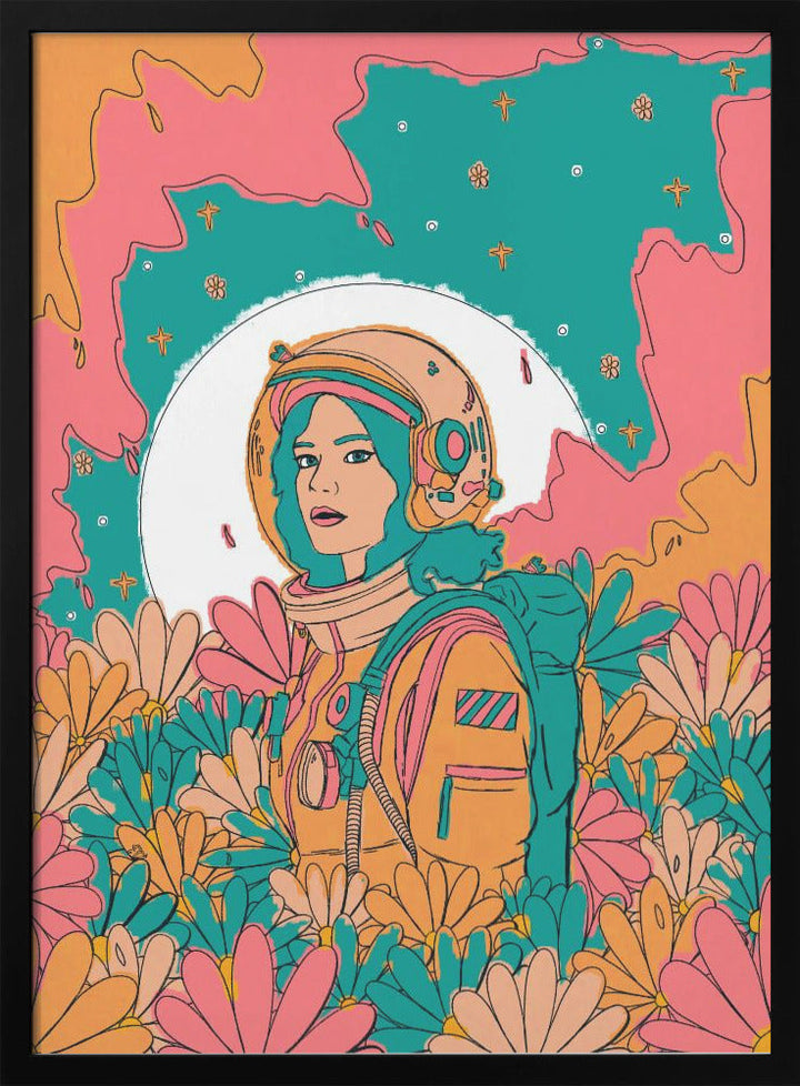 The Spring Astronaut - Stretched Canvas, Poster or Fine Art Print I Heart Wall Art