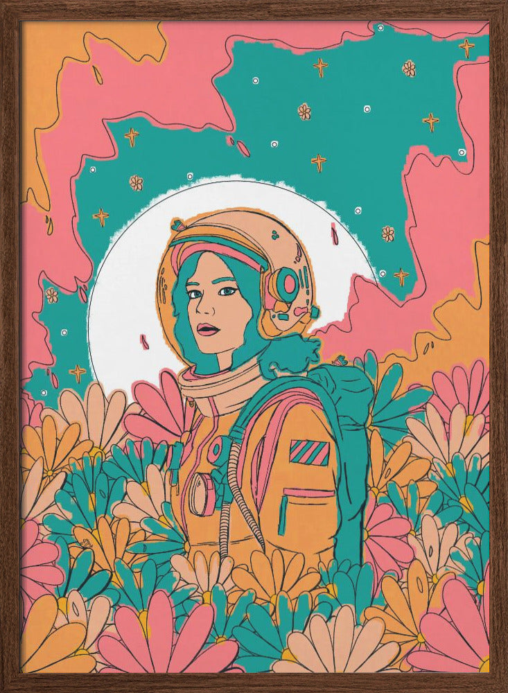 The Spring Astronaut - Stretched Canvas, Poster or Fine Art Print I Heart Wall Art