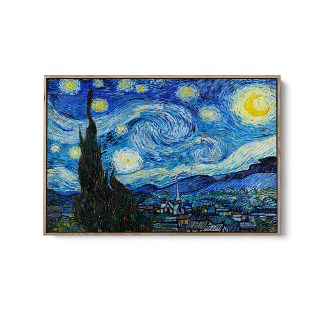 The Starry Night (1889) by Van Gogh - Fine Art or Canvas Print - I Heart Wall Art - Poster Print, Canvas Print or Framed Art Print