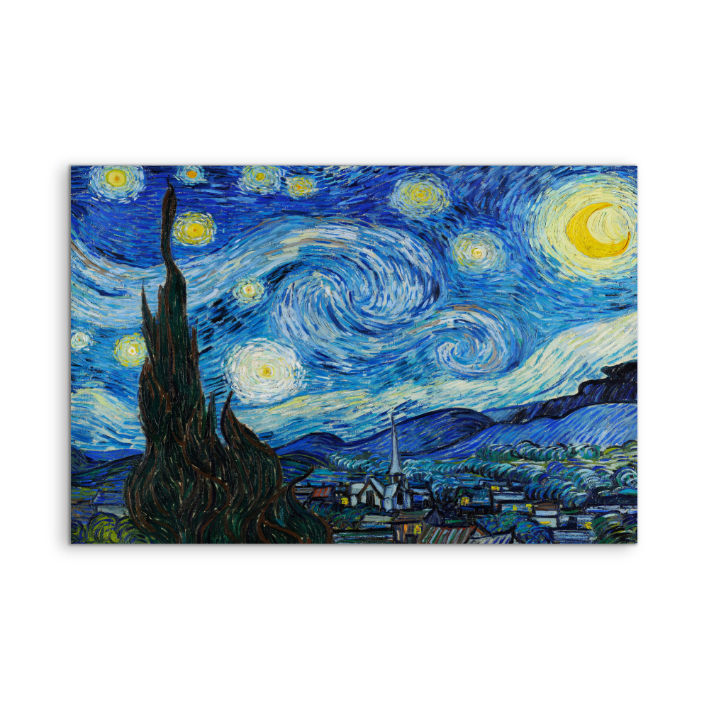 The Starry Night (1889) by Van Gogh - Fine Art or Canvas Print - I Heart Wall Art - Poster Print, Canvas Print or Framed Art Print