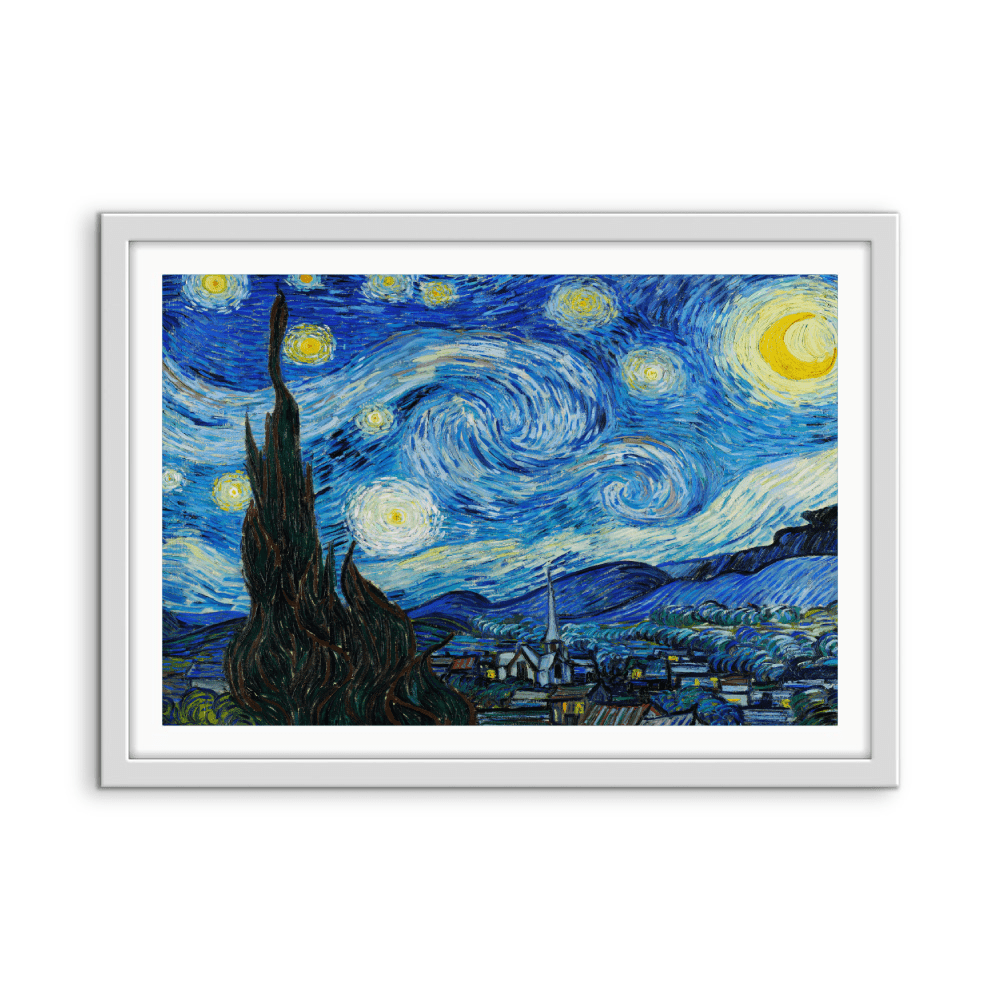 The Starry Night (1889) by Van Gogh - Fine Art or Canvas Print - I Heart Wall Art - Poster Print, Canvas Print or Framed Art Print