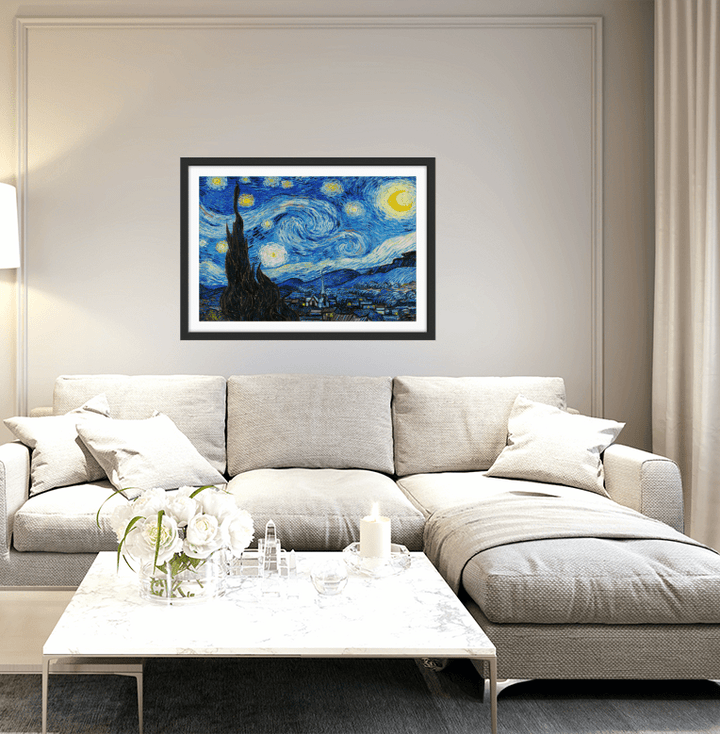 The Starry Night (1889) by Van Gogh - Fine Art or Canvas Print - I Heart Wall Art - Poster Print, Canvas Print or Framed Art Print