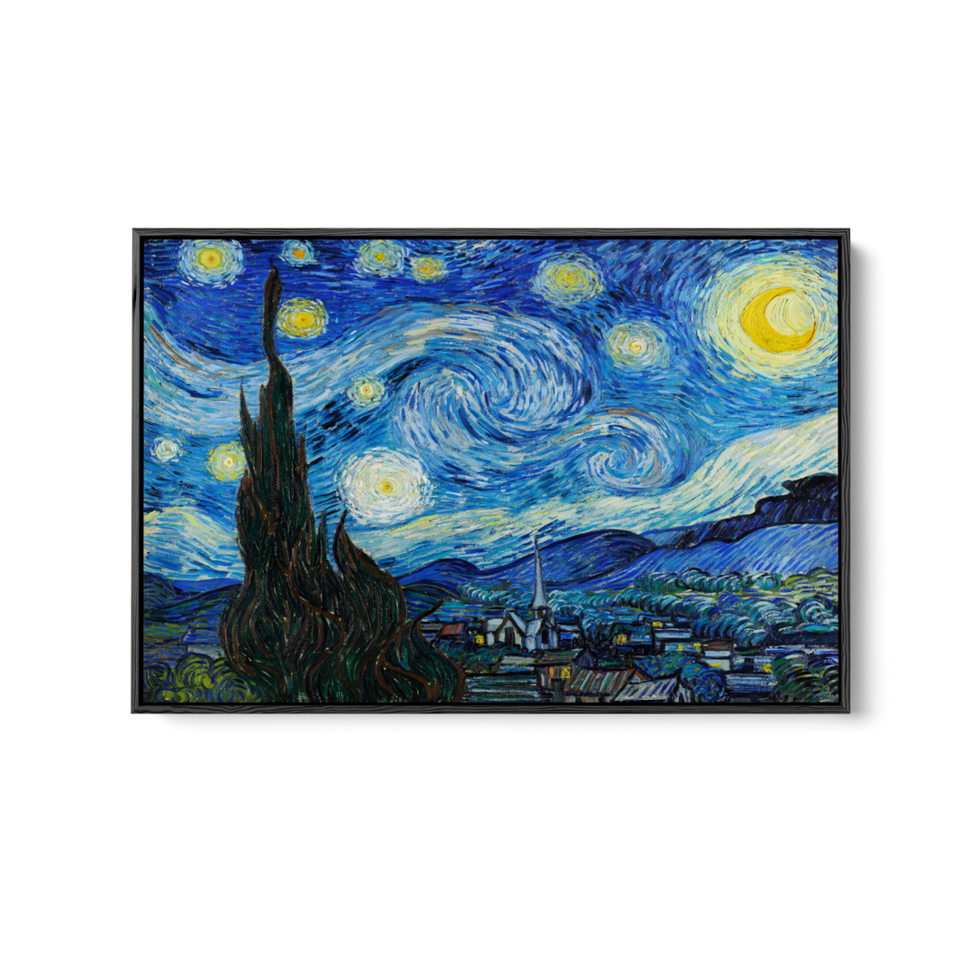 The Starry Night (1889) by Van Gogh - Fine Art or Canvas Print - I Heart Wall Art - Poster Print, Canvas Print or Framed Art Print