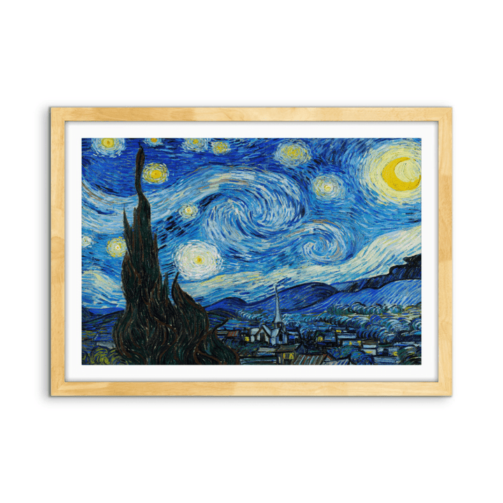 The Starry Night (1889) by Van Gogh - Fine Art or Canvas Print - I Heart Wall Art - Poster Print, Canvas Print or Framed Art Print