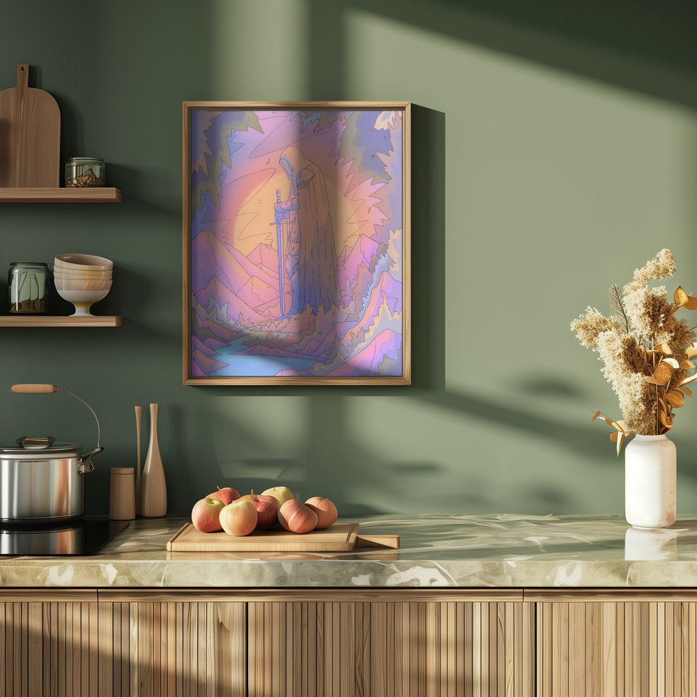 The Stone Guardian - Stretched Canvas, Poster or Fine Art Print I Heart Wall Art