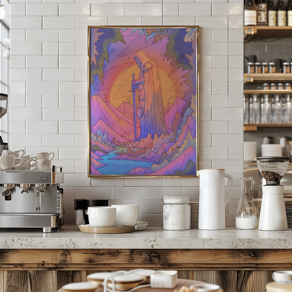 The Stone Guardian - Stretched Canvas, Poster or Fine Art Print I Heart Wall Art