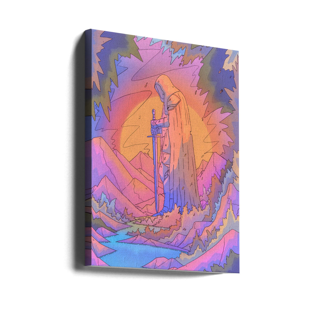 The Stone Guardian - Stretched Canvas, Poster or Fine Art Print I Heart Wall Art