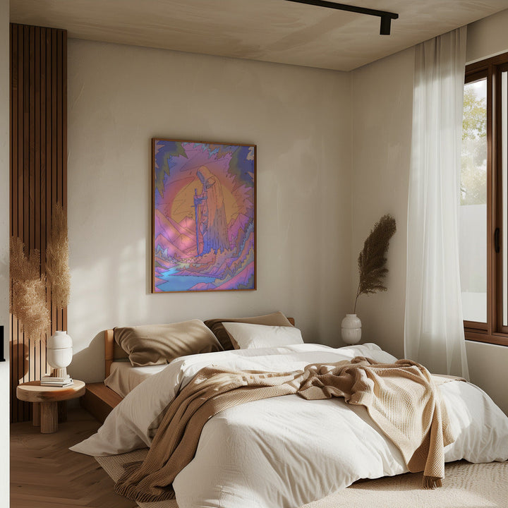 The Stone Guardian - Stretched Canvas, Poster or Fine Art Print I Heart Wall Art