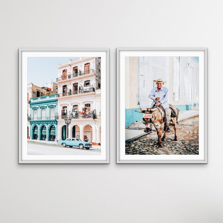 The Streets of Cuba - Two Piece Photographic Print Set Diptych - I Heart Wall Art