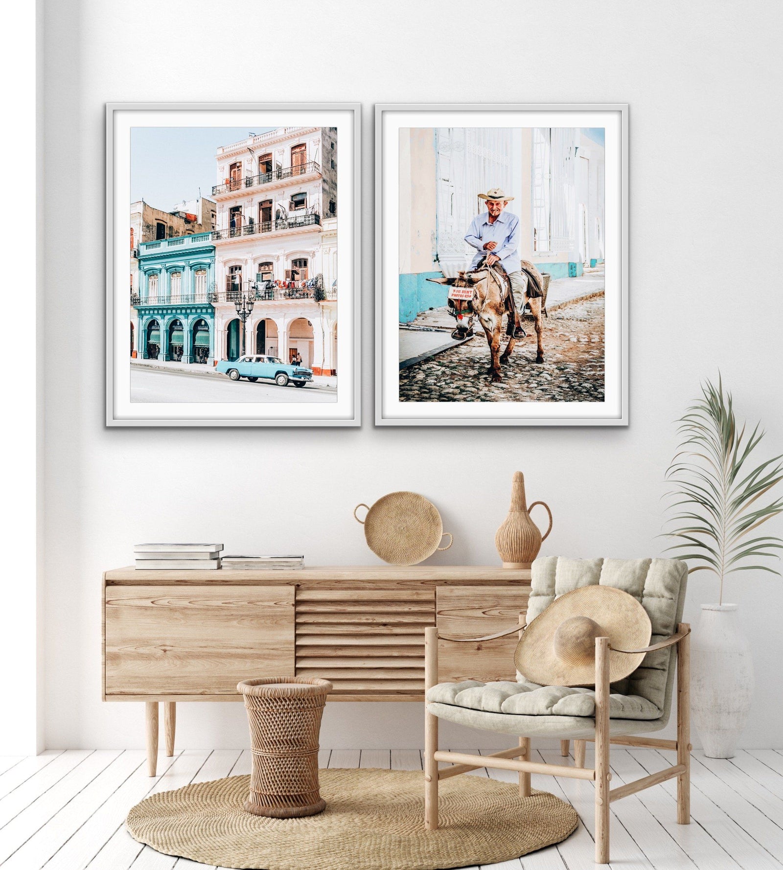 The Streets of Cuba - Two Piece Photographic Print Set Diptych - I Heart Wall Art