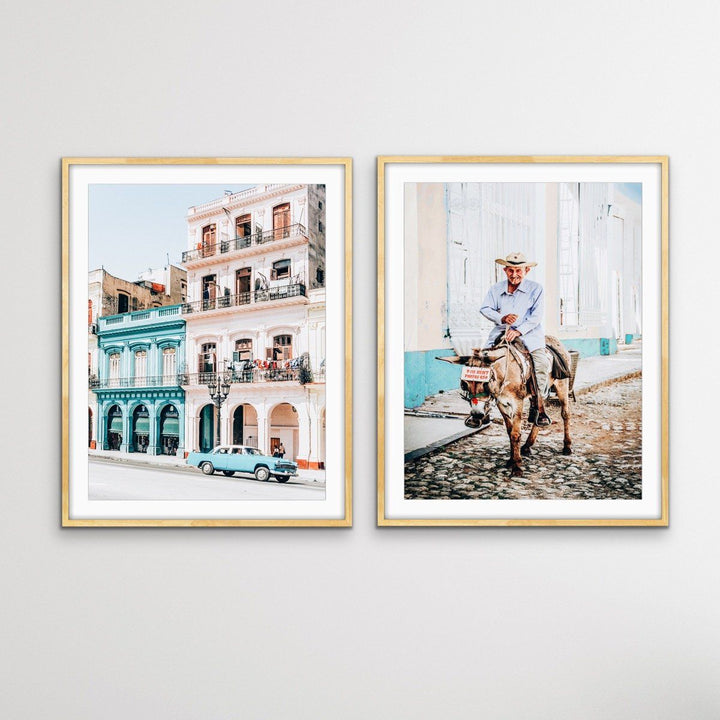 The Streets of Cuba - Two Piece Photographic Print Set Diptych - I Heart Wall Art