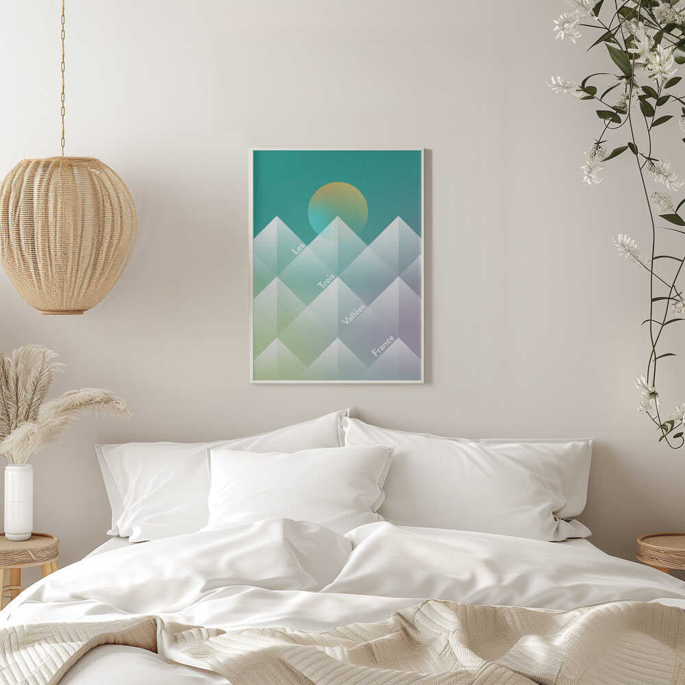 The Three Valleys Ski - Stretched Canvas, Poster or Fine Art Print - I Heart Wall Art - Poster Print, Canvas Print or Framed Art Print