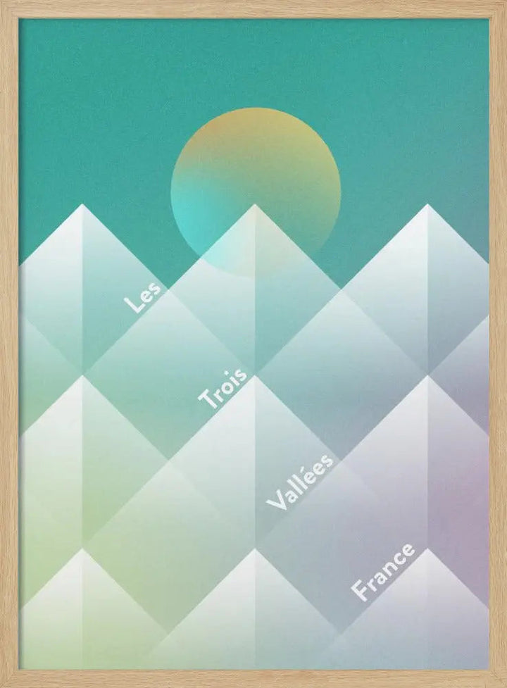 The Three Valleys Ski - Stretched Canvas, Poster or Fine Art Print I Heart Wall Art