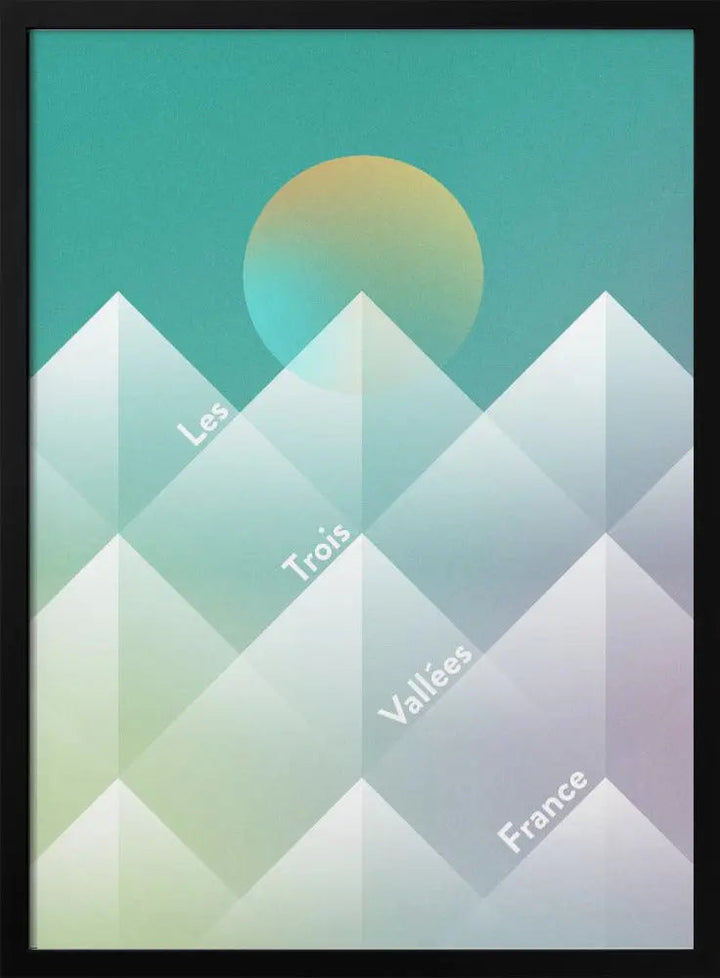 The Three Valleys Ski - Stretched Canvas, Poster or Fine Art Print I Heart Wall Art
