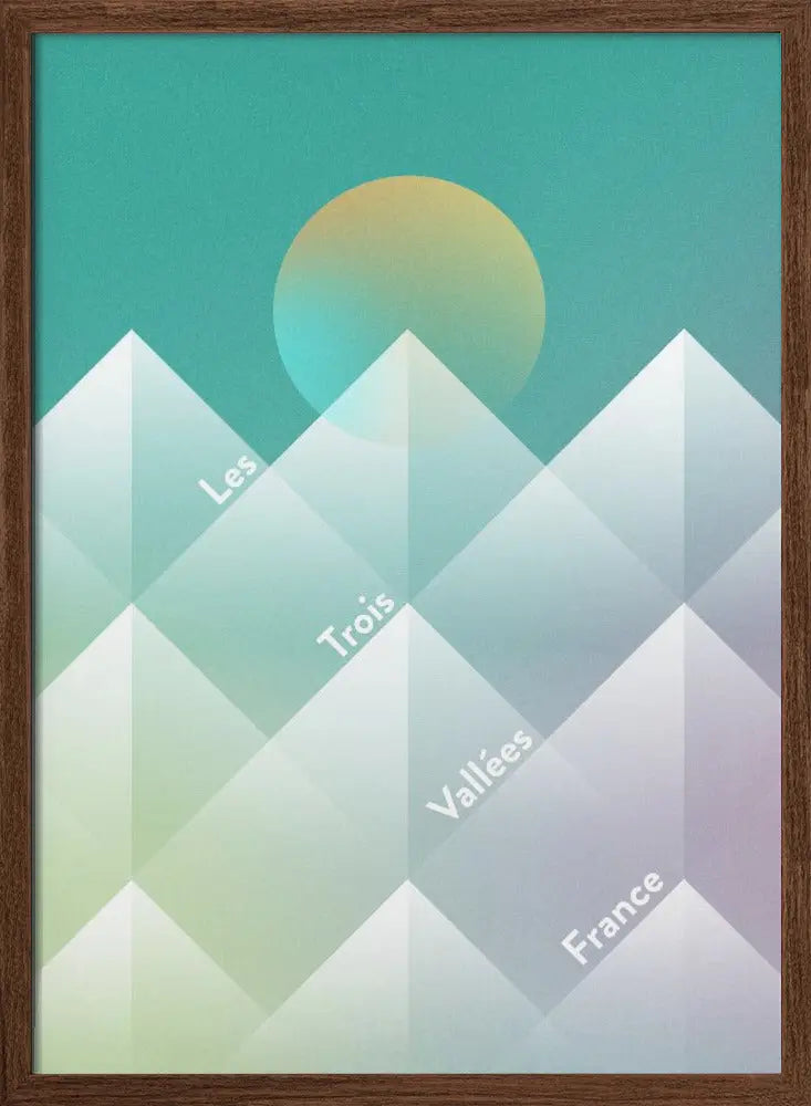 The Three Valleys Ski - Stretched Canvas, Poster or Fine Art Print I Heart Wall Art