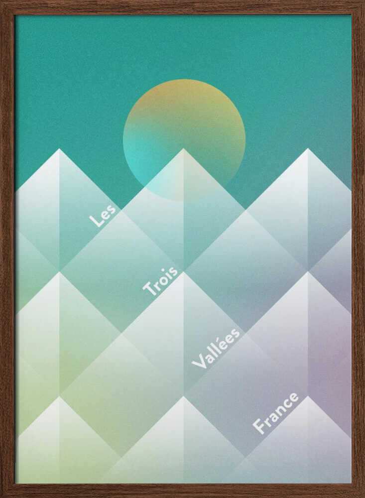 The Three Valleys Ski - Stretched Canvas, Poster or Fine Art Print - I Heart Wall Art - Poster Print, Canvas Print or Framed Art Print