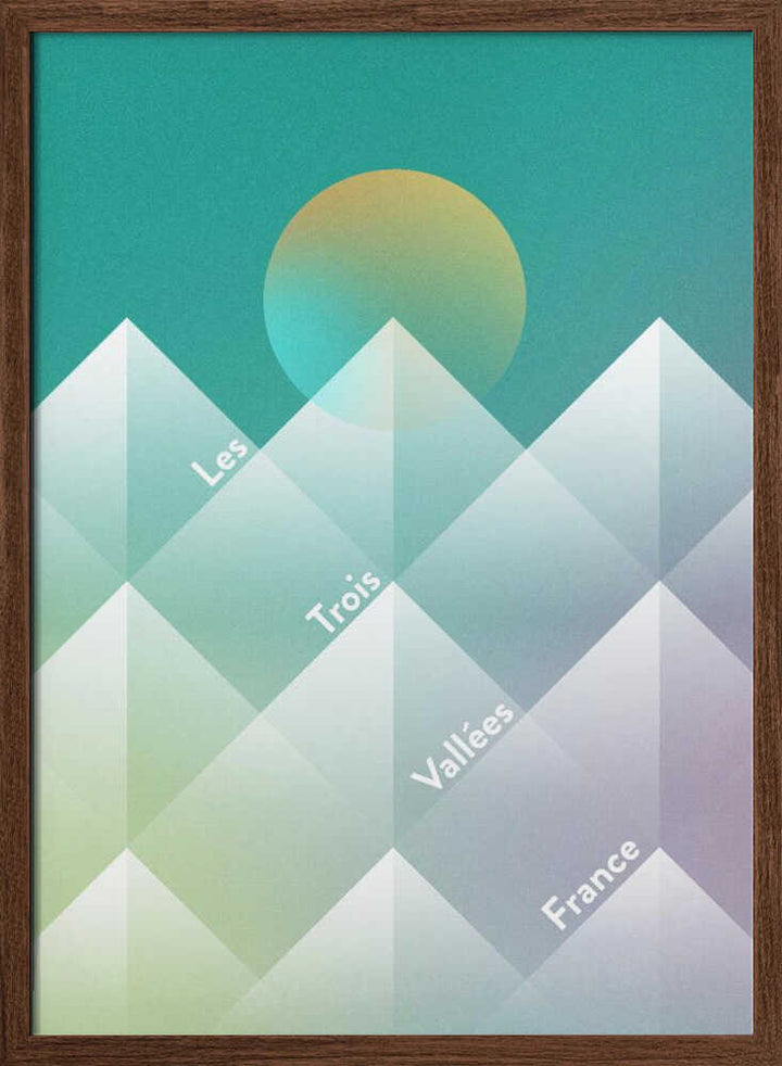 The Three Valleys Ski - Stretched Canvas, Poster or Fine Art Print - I Heart Wall Art - Poster Print, Canvas Print or Framed Art Print
