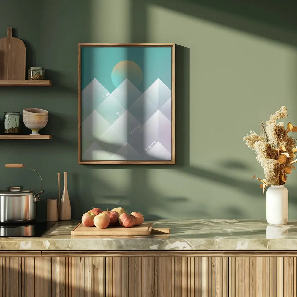 The Three Valleys Ski - Stretched Canvas, Poster or Fine Art Print I Heart Wall Art