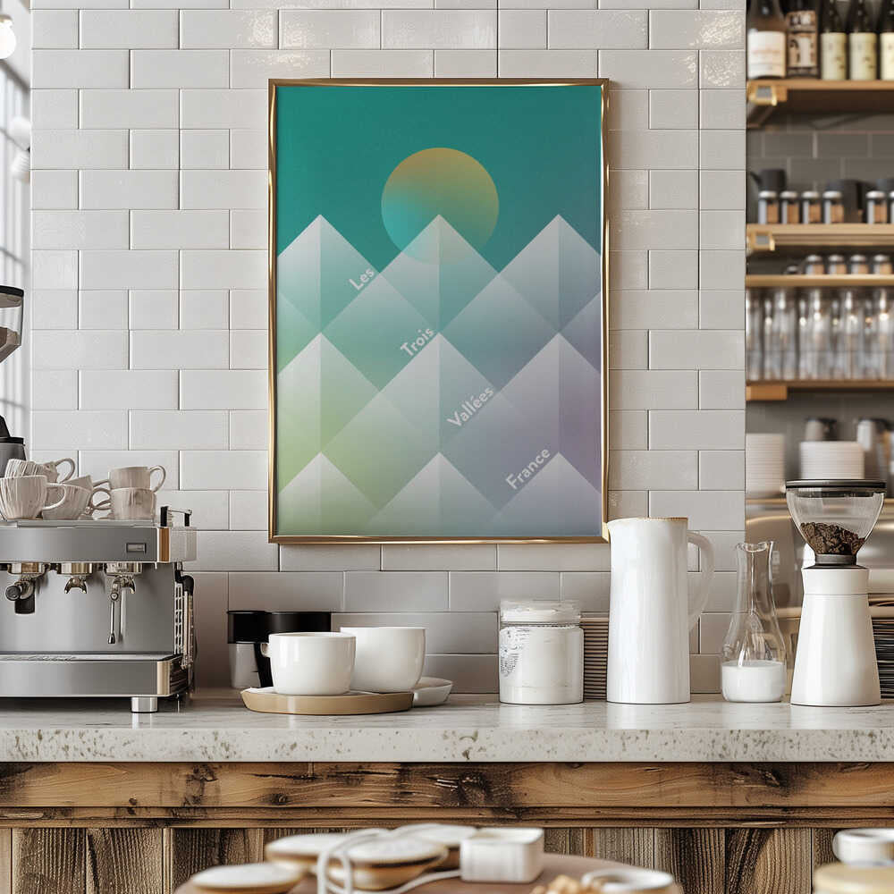 The Three Valleys Ski - Stretched Canvas, Poster or Fine Art Print - I Heart Wall Art - Poster Print, Canvas Print or Framed Art Print