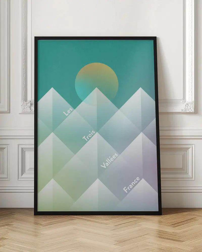 The Three Valleys Ski - Stretched Canvas, Poster or Fine Art Print I Heart Wall Art