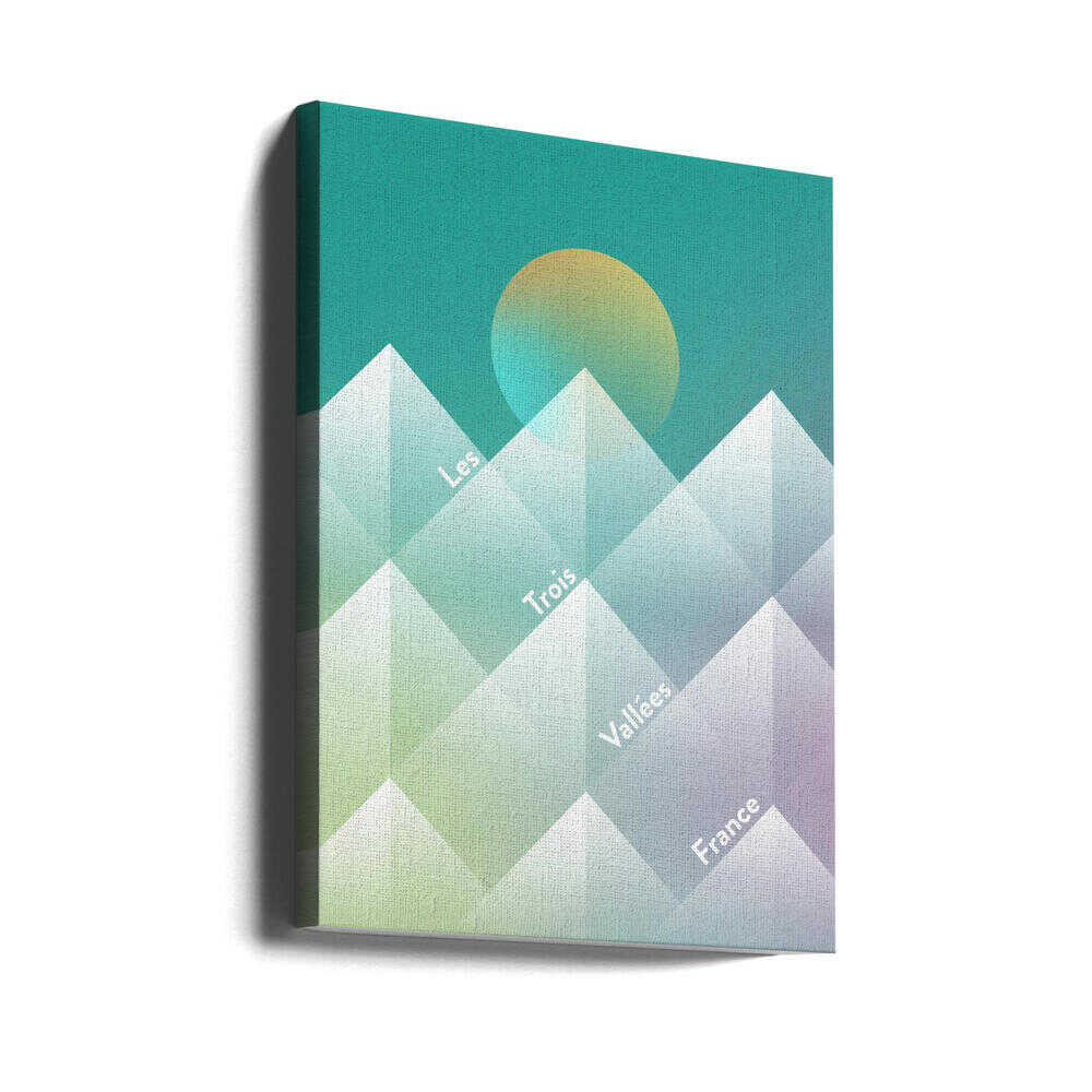 The Three Valleys Ski - Stretched Canvas, Poster or Fine Art Print - I Heart Wall Art - Poster Print, Canvas Print or Framed Art Print