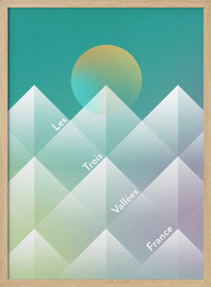 The Three Valleys Ski - Stretched Canvas, Poster or Fine Art Print - I Heart Wall Art - Poster Print, Canvas Print or Framed Art Print