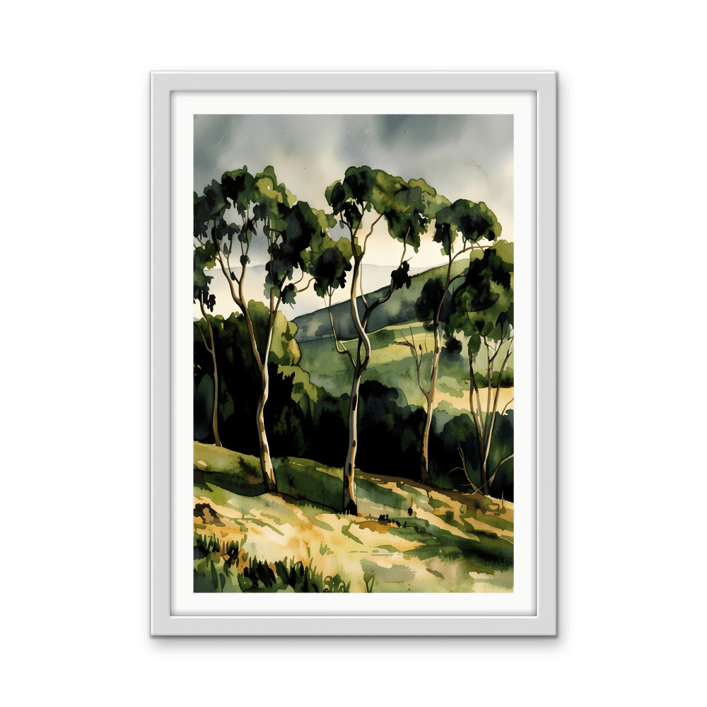 The View From Here - Australian Country Landscape Nature Green Art Print - I Heart Wall Art - Poster Print, Canvas Print or Framed Art Print