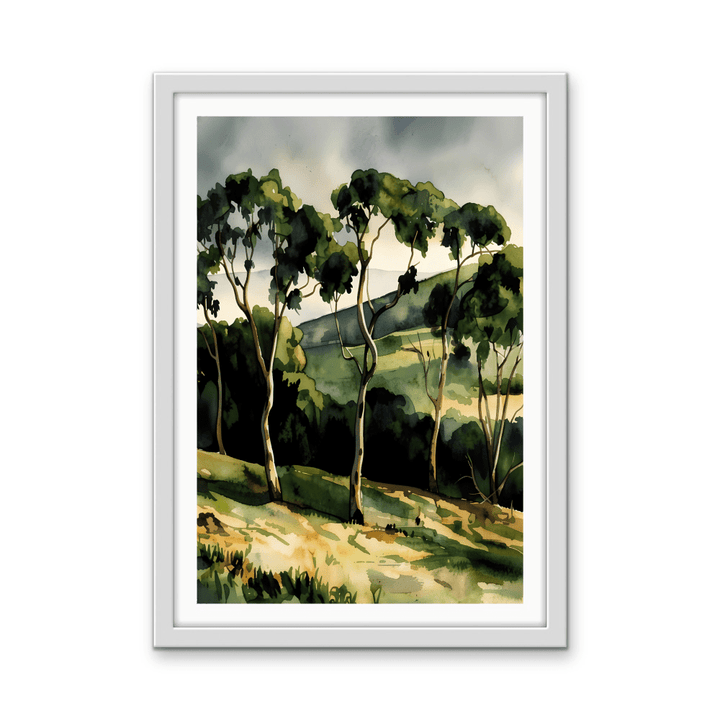 The View From Here - Australian Country Landscape Nature Green Art Print - I Heart Wall Art - Poster Print, Canvas Print or Framed Art Print