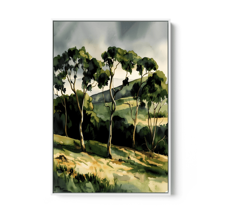 The View From Here - Australian Country Landscape Nature Green Art Print - I Heart Wall Art - Poster Print, Canvas Print or Framed Art Print