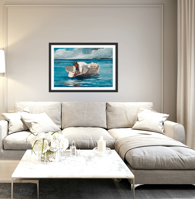 The Water Fan By Winslow Homer - Vintage American Art Print - I Heart Wall Art - Poster Print, Canvas Print or Framed Art Print