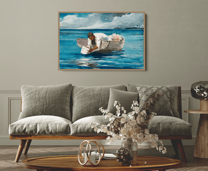 The Water Fan By Winslow Homer - Vintage American Art Print - I Heart Wall Art - Poster Print, Canvas Print or Framed Art Print