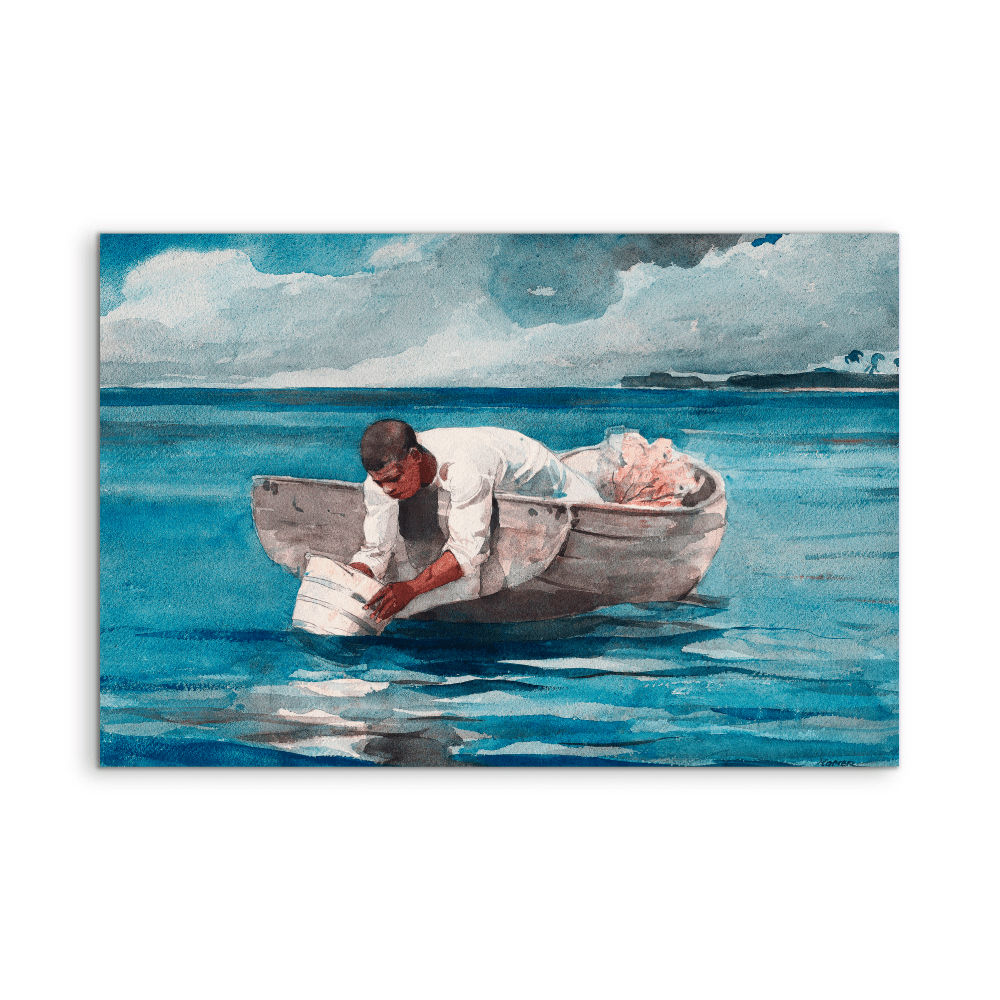 The Water Fan By Winslow Homer - Vintage American Art Print - I Heart Wall Art - Poster Print, Canvas Print or Framed Art Print