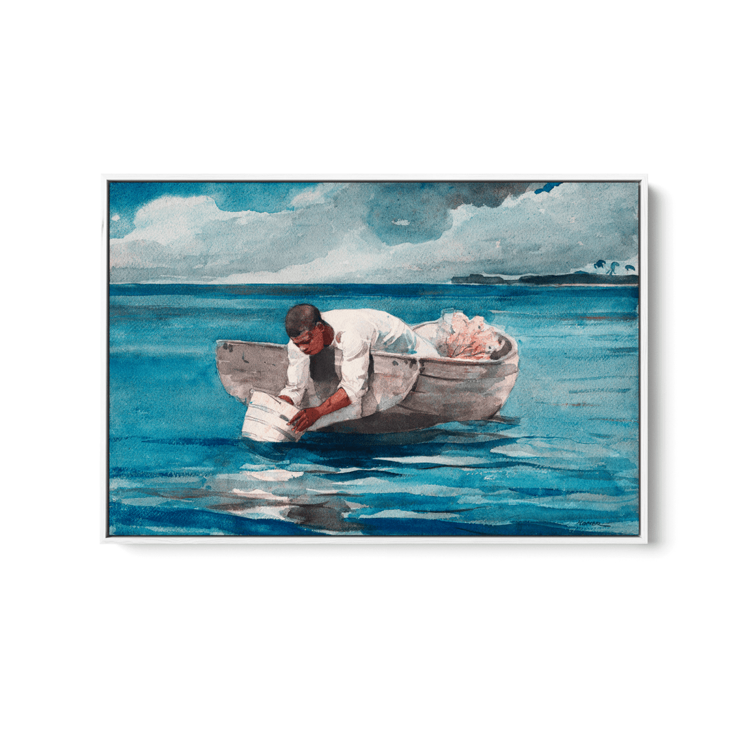 The Water Fan By Winslow Homer - Vintage American Art Print - I Heart Wall Art - Poster Print, Canvas Print or Framed Art Print