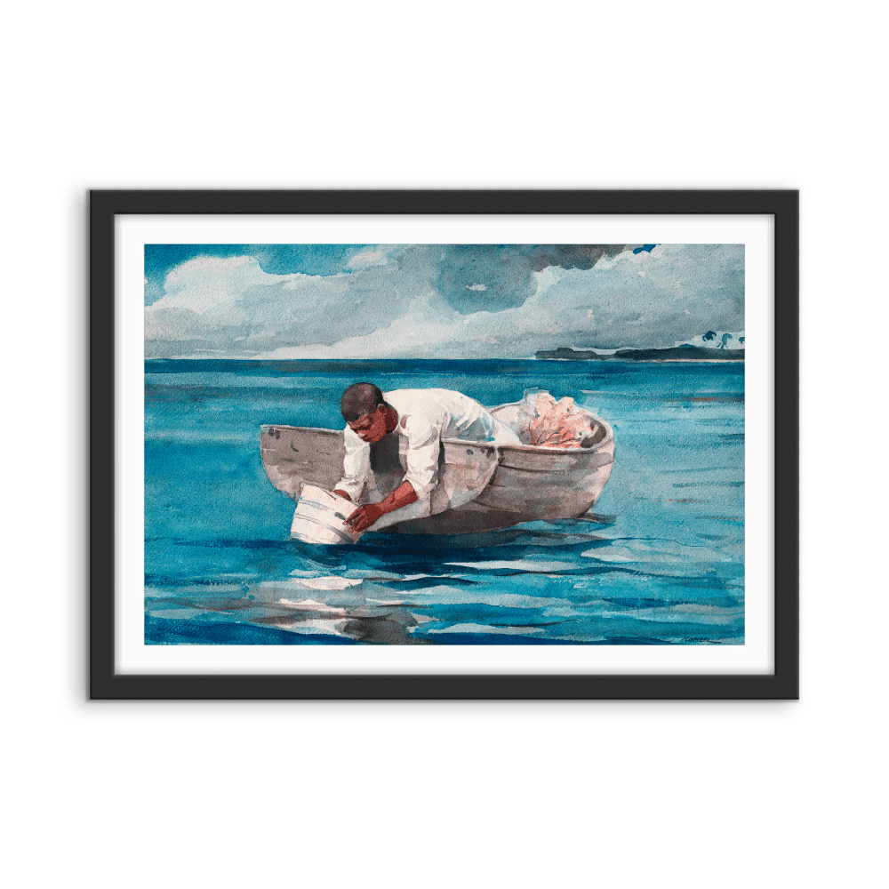 The Water Fan By Winslow Homer - Vintage American Art Print - I Heart Wall Art - Poster Print, Canvas Print or Framed Art Print