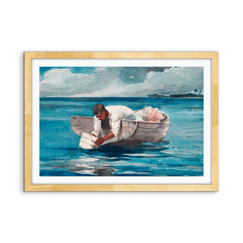 The Water Fan By Winslow Homer - Vintage American Art Print - I Heart Wall Art - Poster Print, Canvas Print or Framed Art Print