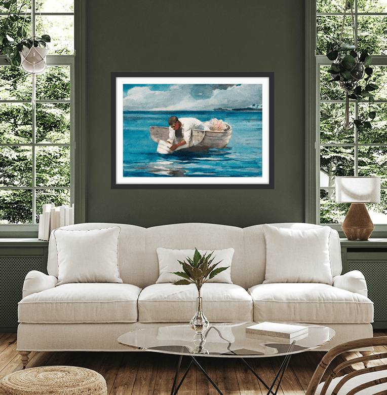 The Water Fan By Winslow Homer - Vintage American Art Print - I Heart Wall Art - Poster Print, Canvas Print or Framed Art Print