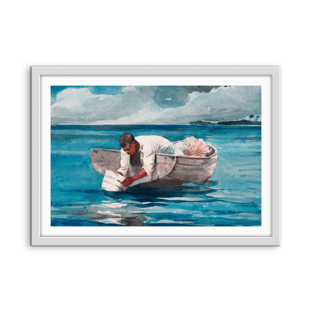The Water Fan By Winslow Homer - Vintage American Art Print - I Heart Wall Art - Poster Print, Canvas Print or Framed Art Print