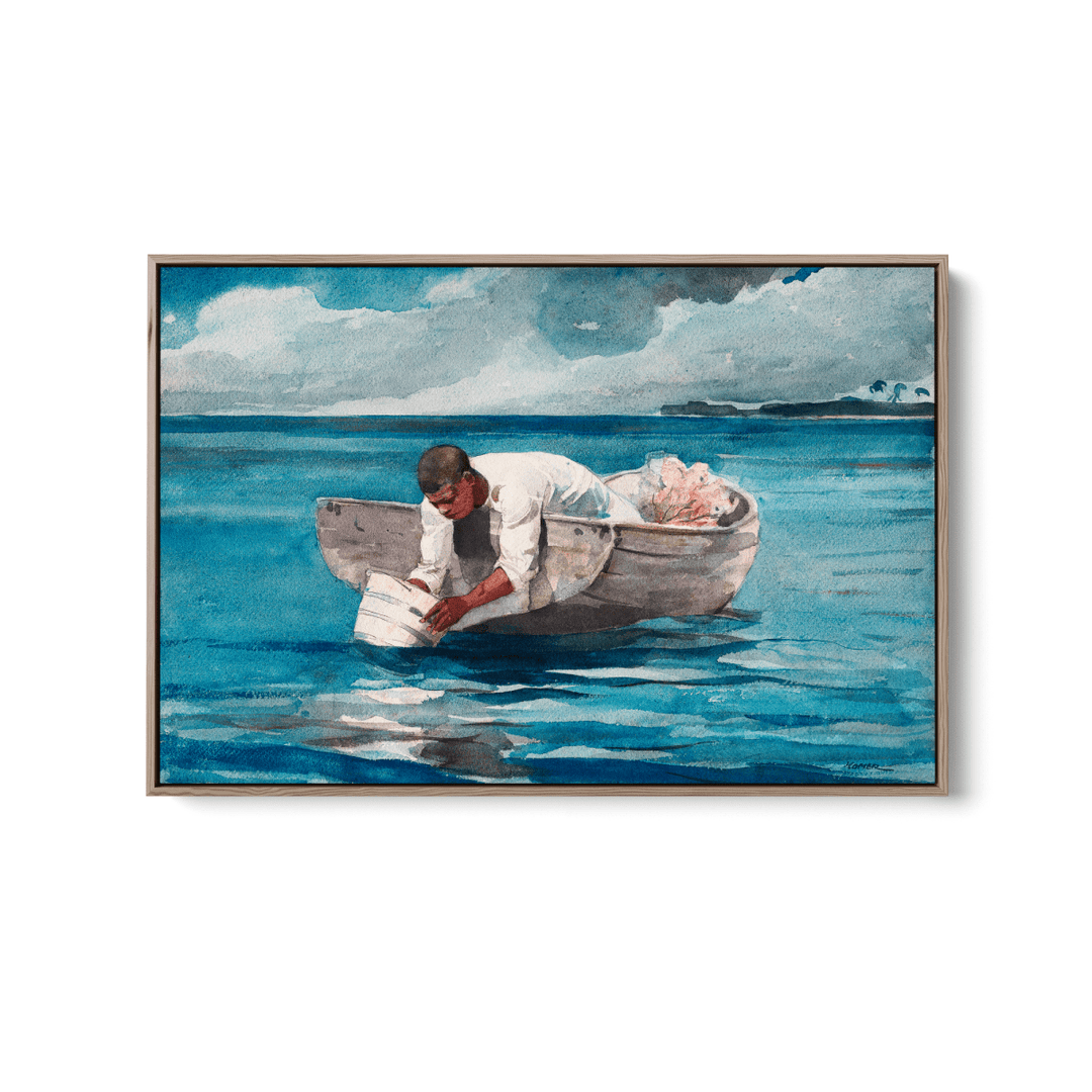The Water Fan By Winslow Homer - Vintage American Art Print - I Heart Wall Art - Poster Print, Canvas Print or Framed Art Print