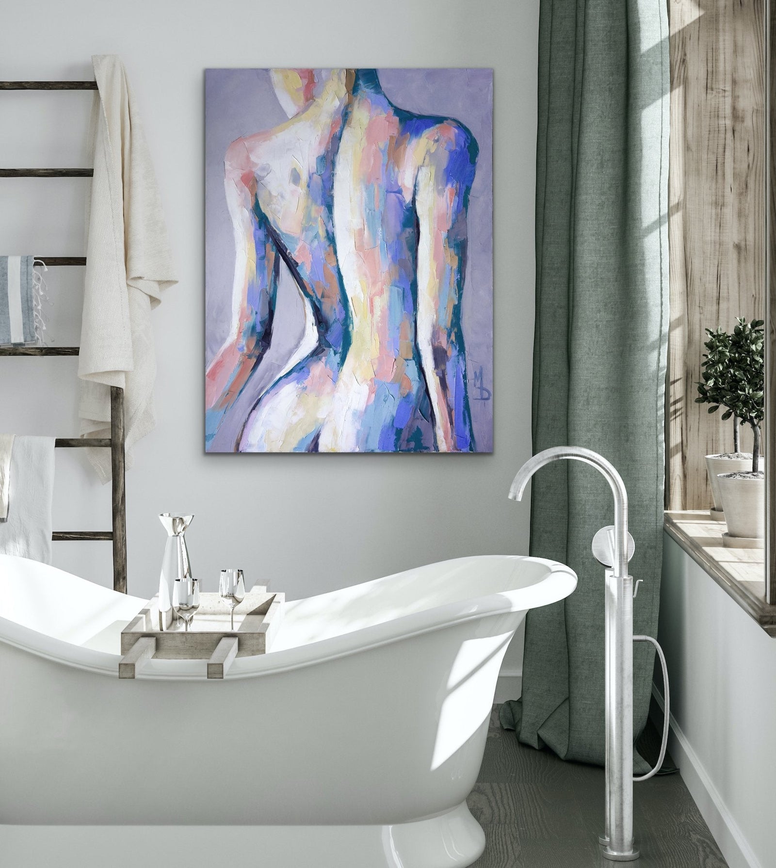 The Way It Was - Woman's Back Female Nude Artwork or Canvas Print - I Heart Wall Art